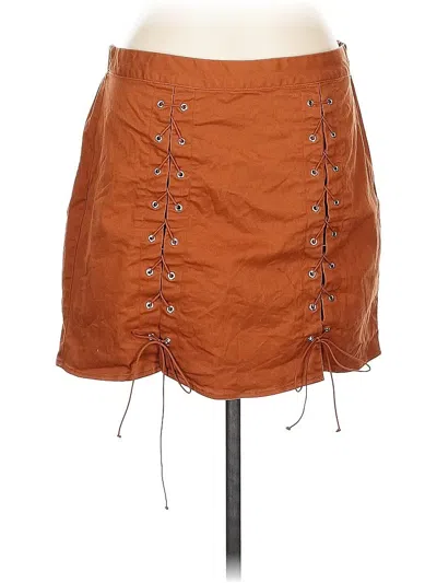 Pre-owned Wild Fable Casual Skirt In Brown