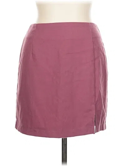 Pre-owned Wild Fable Casual Skirt In Burgundy