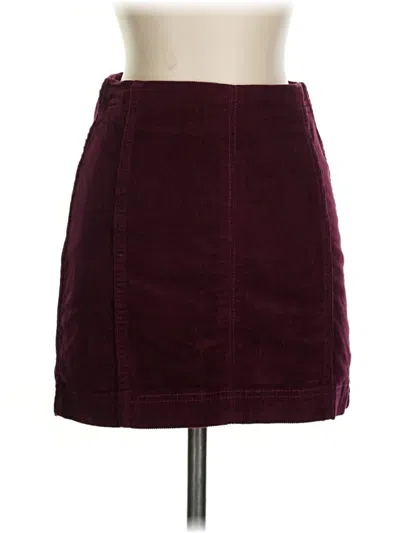 Pre-owned Wild Fable Casual Skirt In Burgundy