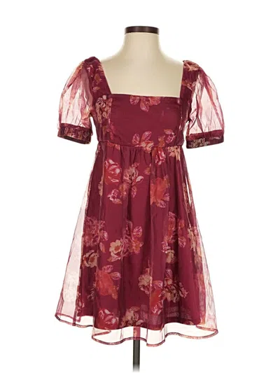 Pre-owned Wild Fable Cocktail Dress In Burgundy