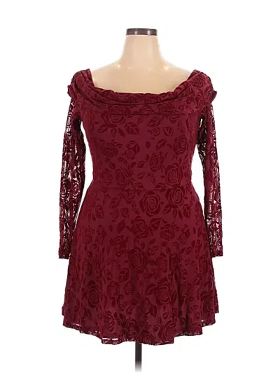 Pre-owned Wild Fable Cocktail Dress In Burgundy