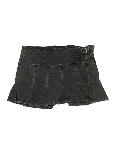 Pre-owned Wild Fable Denim Skirt In Black