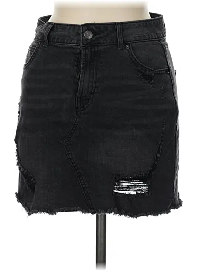 Pre-owned Wild Fable Denim Skirt In Black
