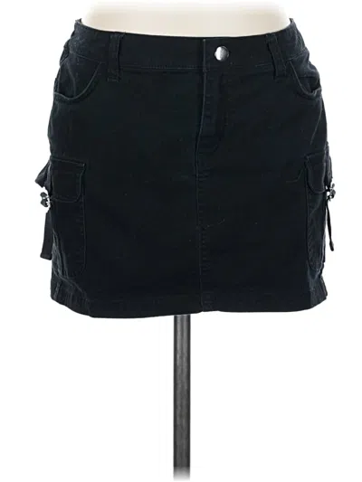 Pre-owned Wild Fable Denim Skirt In Black