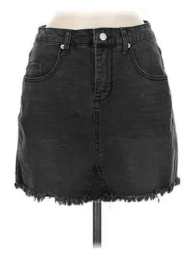 Pre-owned Wild Fable Denim Skirt In Black