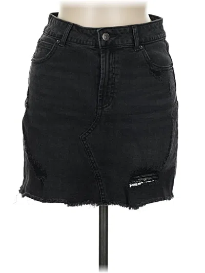 Pre-owned Wild Fable Denim Skirt In Black