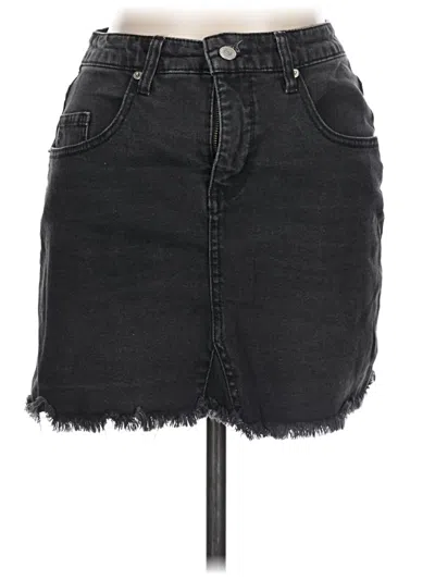 Pre-owned Wild Fable Denim Skirt In Black