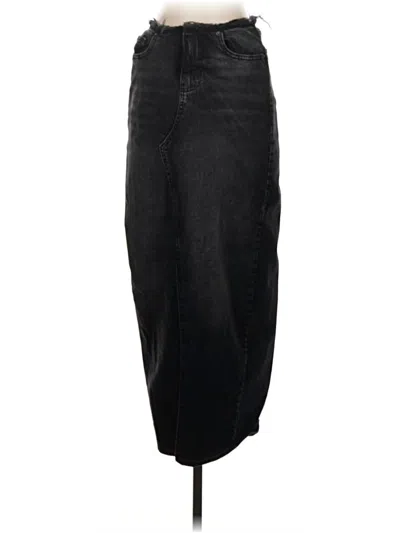 Pre-owned Wild Fable Denim Skirt In Black