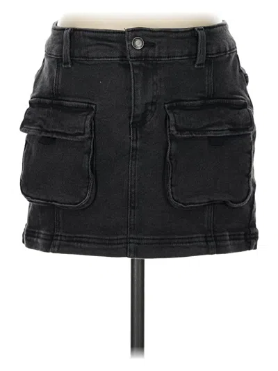 Pre-owned Wild Fable Denim Skirt In Black