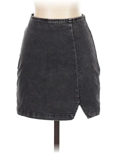 Pre-owned Wild Fable Denim Skirt In Gray