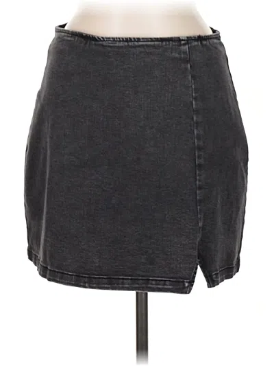 Pre-owned Wild Fable Denim Skirt In Gray