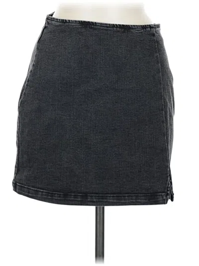 Pre-owned Wild Fable Denim Skirt In Gray