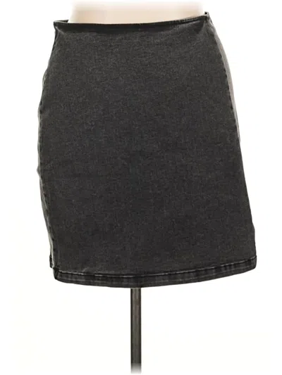 Pre-owned Wild Fable Denim Skirt In Gray