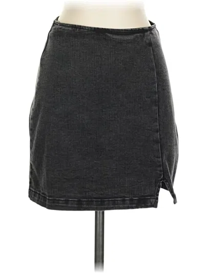 Pre-owned Wild Fable Denim Skirt In Gray