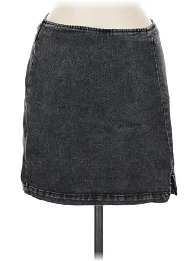 Pre-owned Wild Fable Denim Skirt In Gray