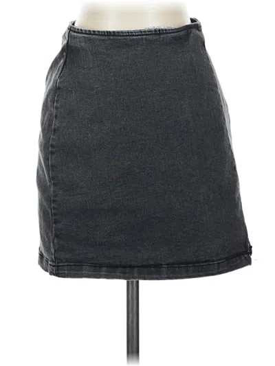 Pre-owned Wild Fable Denim Skirt In Gray