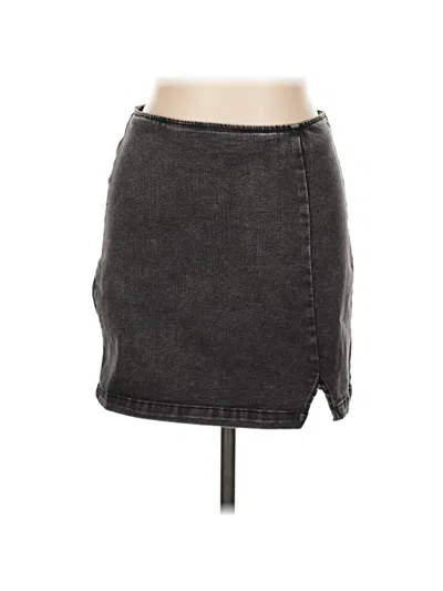 Pre-owned Wild Fable Denim Skirt In Gray