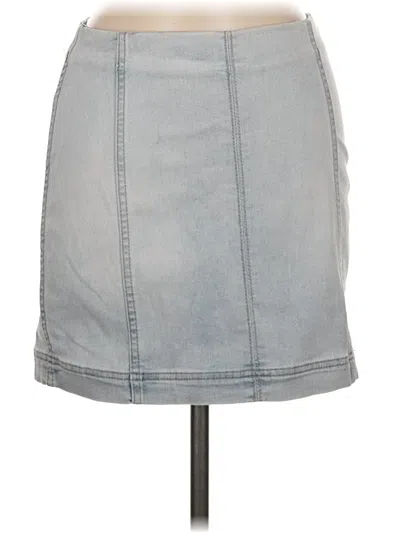 Pre-owned Wild Fable Denim Skirt In Gray