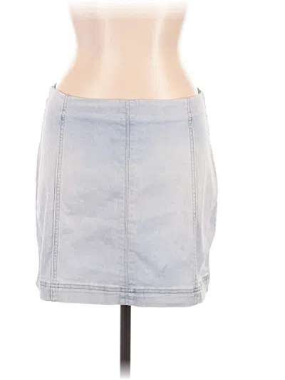 Pre-owned Wild Fable Denim Skirt In Gray