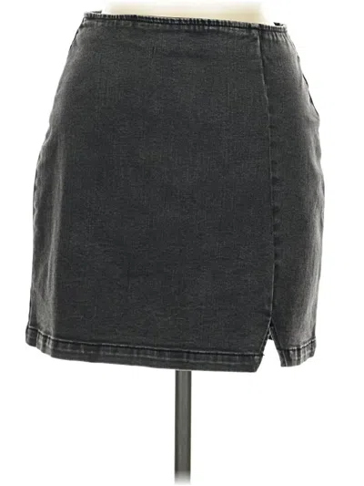 Pre-owned Wild Fable Denim Skirt In Gray