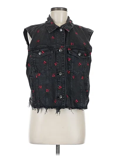 Pre-owned Wild Fable Denim Vest In Black