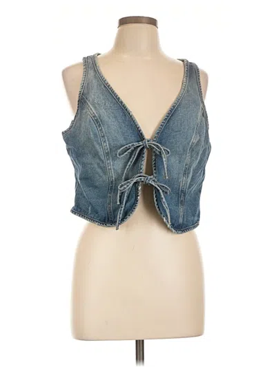 Pre-owned Wild Fable Denim Vest In Blue