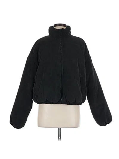 Pre-owned Wild Fable Faux Fur Jacket In Black