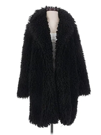 Pre-owned Wild Fable Faux Fur Jacket In Black