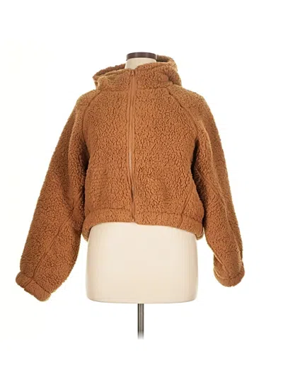 Pre-owned Wild Fable Faux Fur Jacket In Brown