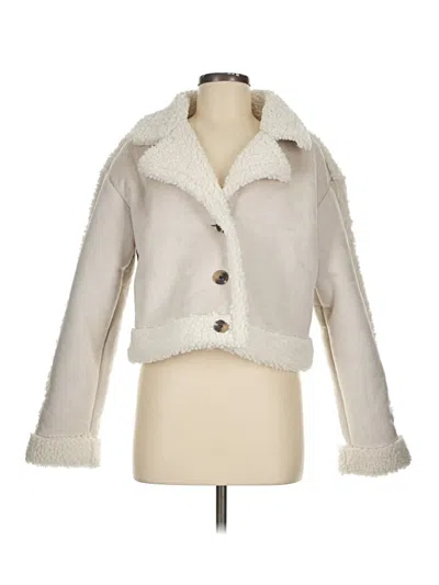 Pre-owned Wild Fable Faux Fur Jacket In Ivory