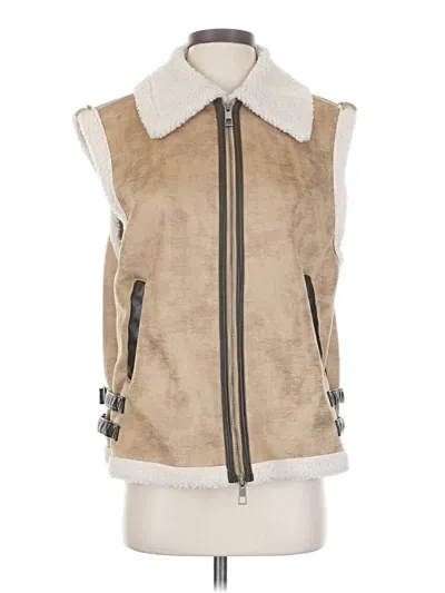 Pre-owned Wild Fable Faux Fur Vest In Tan