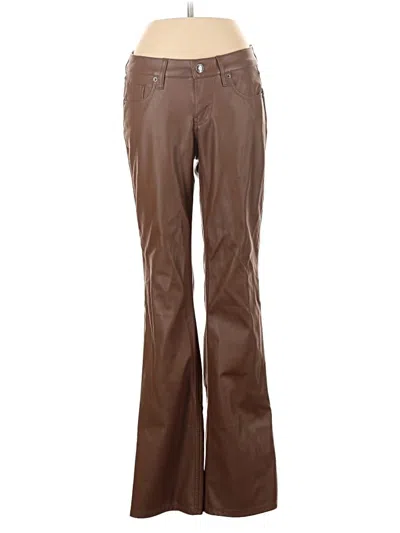 Pre-owned Wild Fable Faux Leather Pants In Brown