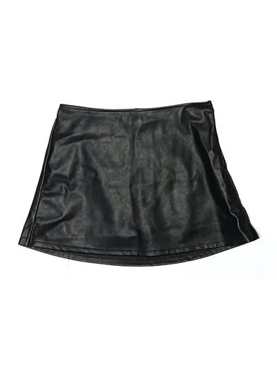 Pre-owned Wild Fable Faux Leather Skirt In Black