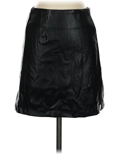 Pre-owned Wild Fable Faux Leather Skirt In Black