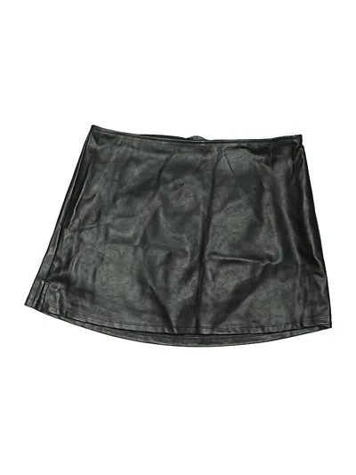 Wild Fable Faux Leather Skirt In Black