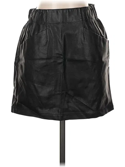 Pre-owned Wild Fable Faux Leather Skirt In Black