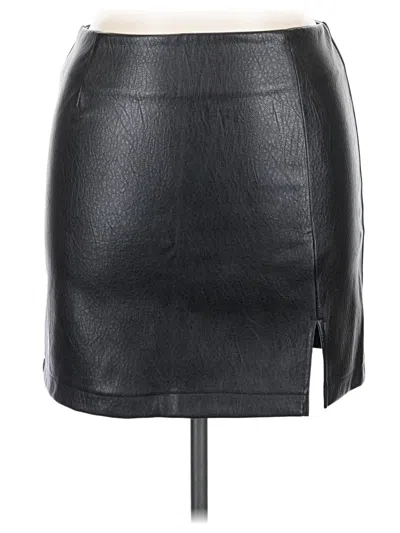 Wild Fable Faux Leather Skirt In Black