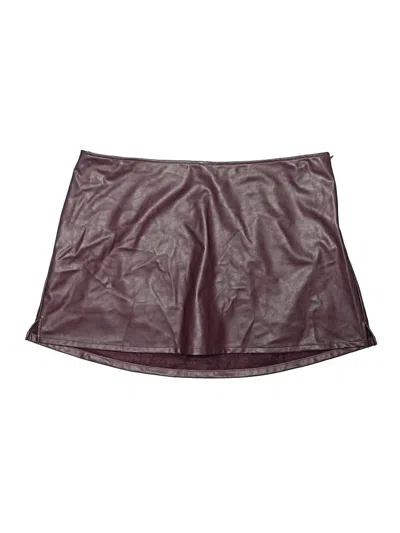 Wild Fable Faux Leather Skirt In Burgundy