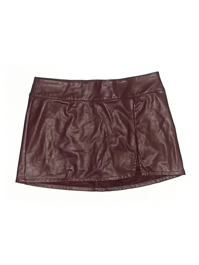 Wild Fable Faux Leather Skirt In Burgundy