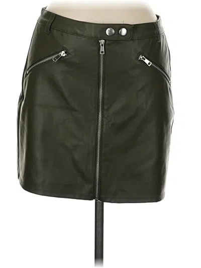 Pre-owned Wild Fable Faux Leather Skirt In Green
