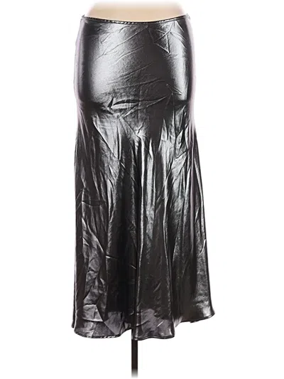 Pre-owned Wild Fable Faux Leather Skirt In Silver