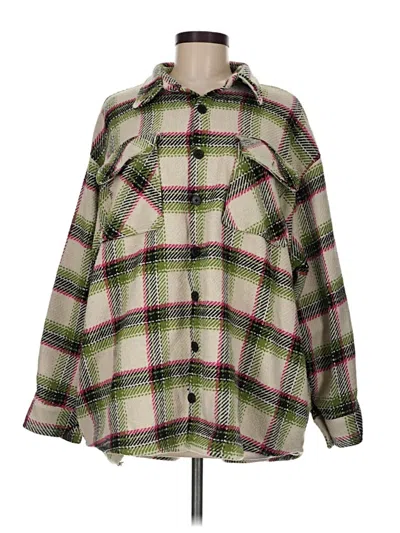 Pre-owned Wild Fable Fleece Jacket In Green