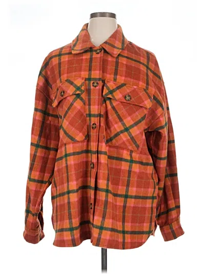 Pre-owned Wild Fable Fleece Jacket In Orange