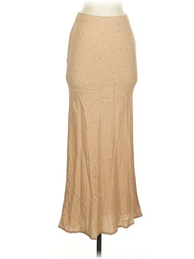 Pre-owned Wild Fable Formal Skirt In Tan
