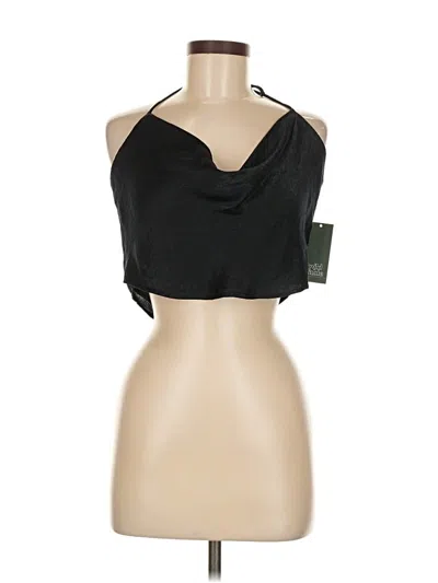 Pre-owned Wild Fable Halter Top Black Halter Neckline Tops