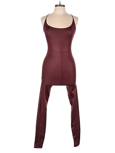 Pre-owned Wild Fable Jumpsuit In Burgundy
