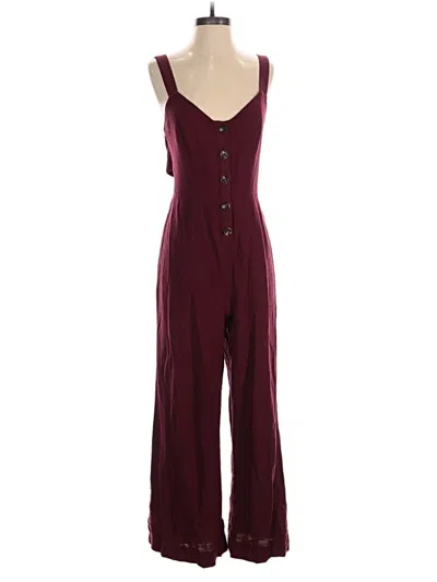 Pre-owned Wild Fable Jumpsuit In Burgundy