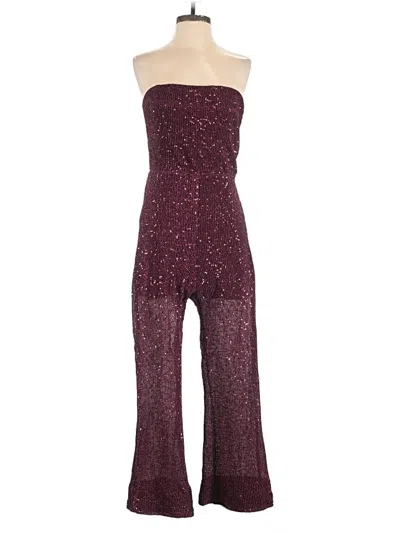 Pre-owned Wild Fable Jumpsuit In Burgundy