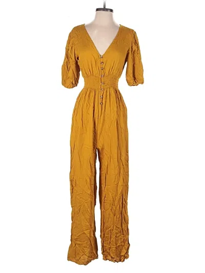 Pre-owned Wild Fable Jumpsuit In Gold
