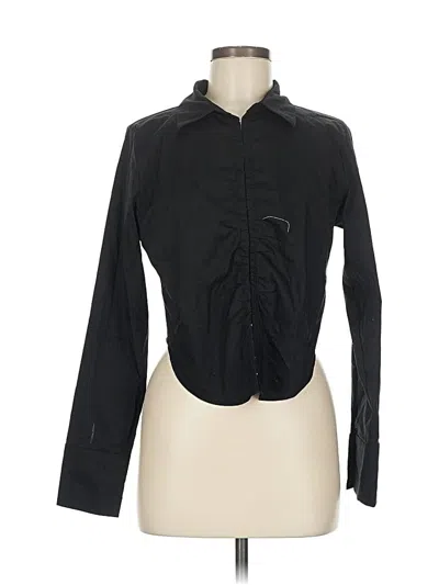 Pre-owned Wild Fable Long Sleeve Blouse In Black